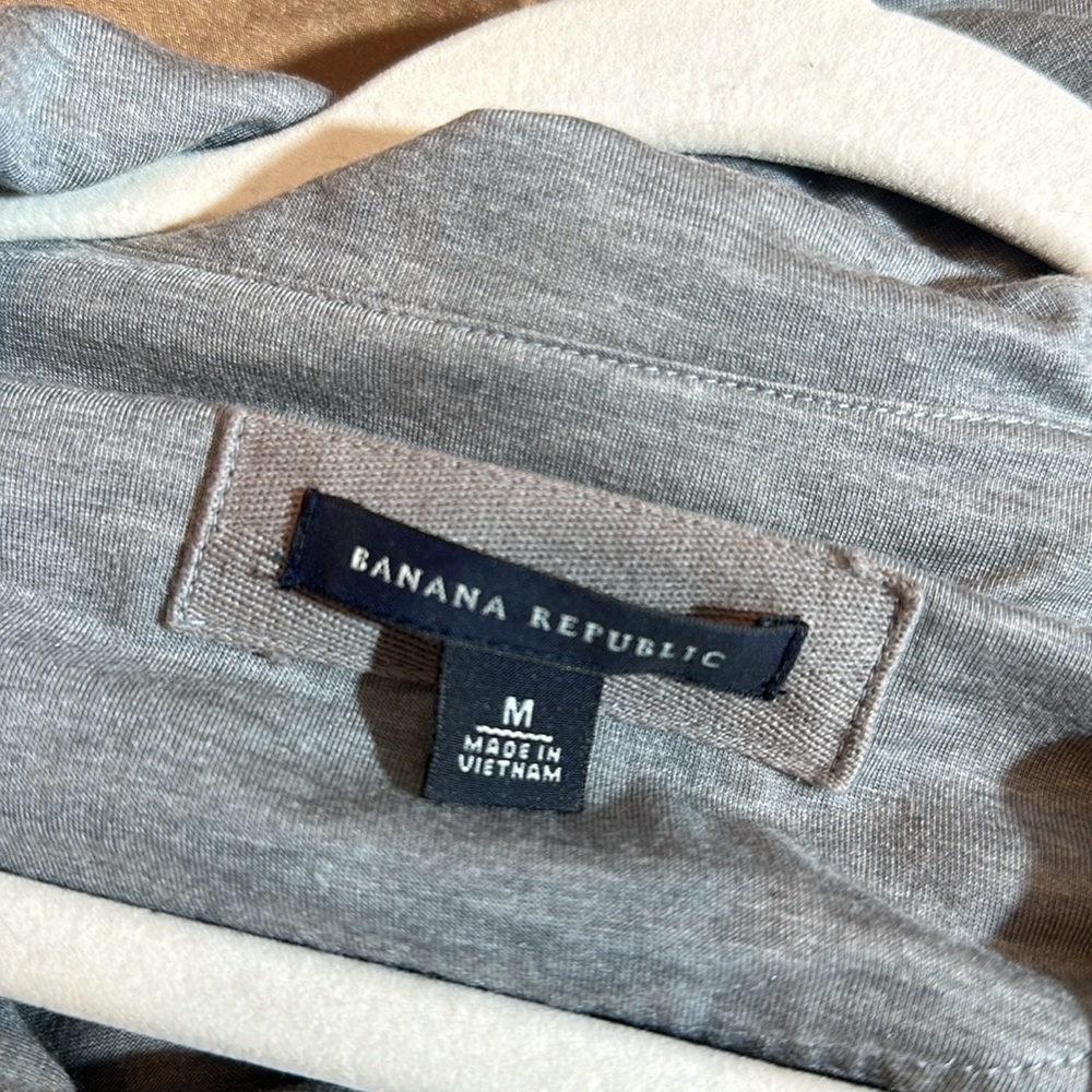 Banana Republic Grey Lightweight Jacket Pockets Casual - Picture 6 of 7